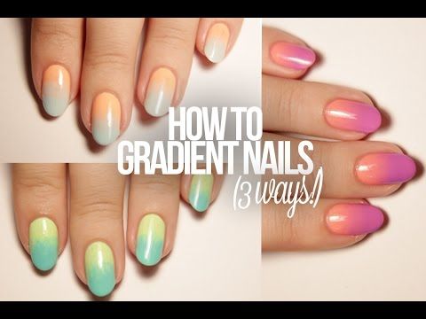 How to Make Colored Nail Gradients