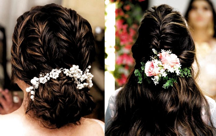 Versatile hair idea to use at the wedding ceremony and party